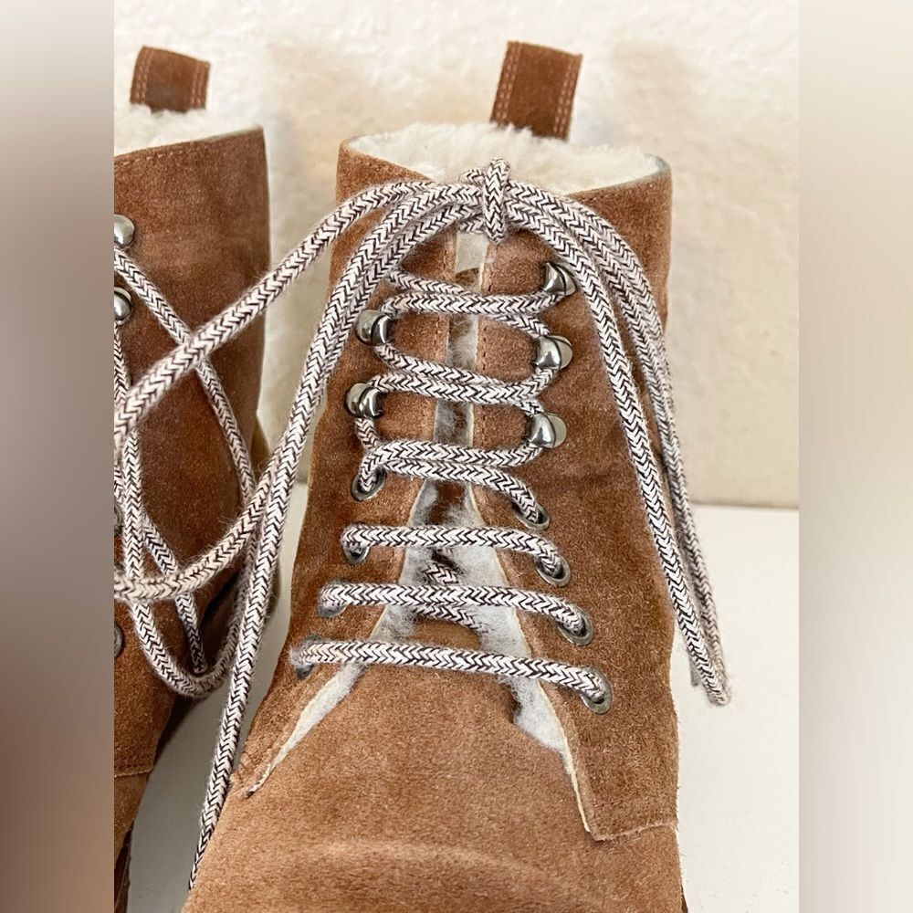 Jenni Kayne Shearling Lined Canyon Boots Suede Brown Size 36 6 - Picture 6 of 17